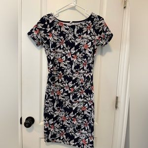 Pinkblush maternity fitted floral dress small